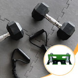 Maxbell Triple Barbell Holder for Squat Rack Metal Home Gym Accessory Gym Bar Hanger Green
