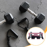 Maxbell Triple Barbell Holder for Squat Rack Metal Home Gym Accessory Gym Bar Hanger Pink