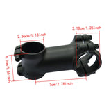 Maxbell Bike Stem Sturdy Easy Installation Lightweight Professional Compatible Black Length 7 cm