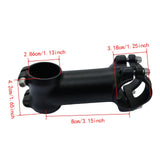 Maxbell Bike Stem Sturdy Easy Installation Lightweight Professional Compatible Black Length 8 cm
