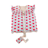 Maxbell Kids Swim Vest Boys Girls Swim Jacket for Beach Playing  Striped  heart