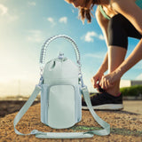 Maxbell Water Bottle Holder Pouch Insulated Water Bottle Carrier for Running Walking Light Green