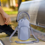 Maxbell Water Bottle Holder Pouch Insulated Water Bottle Carrier for Running Walking Gray Blue