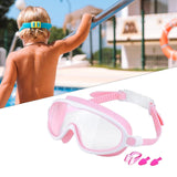 Maxbell Kids Swim Goggles No Leaking Adjustable for Snorkeling Indoor Boys and Girls Pink and White