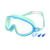 Maxbell Kids Swim Goggles No Leaking Adjustable for Snorkeling Indoor Boys and Girls Green and Blue