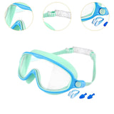 Maxbell Kids Swim Goggles No Leaking Adjustable for Snorkeling Indoor Boys and Girls Green and Blue