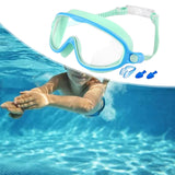 Maxbell Kids Swim Goggles No Leaking Adjustable for Snorkeling Indoor Boys and Girls Green and Blue