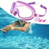 Maxbell Kids Swim Goggles No Leaking Adjustable for Snorkeling Indoor Boys and Girls Purple and Pink