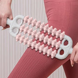 Maxbell Massage Roller Stick Handheld Calf Rolling Massager for Thigh Legs Cellulite Pink
