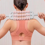 Maxbell Massage Roller Stick Handheld Calf Rolling Massager for Thigh Legs Cellulite Pink