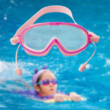 Maxbell Kids Swimming Goggles Waterproof Lightweight Wide View Portable Soft Eyewear Pink