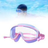 Maxbell Kids Swimming Goggles Waterproof Lightweight Wide View Portable Soft Eyewear Purple and Pink