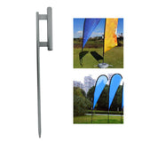 Maxbell Feather Flag Pole Iron Feather Banner Pole for Estate Flags Business