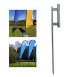 Maxbell Feather Flag Pole Iron Feather Banner Pole for Estate Flags Business