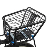 Maxbell Rear Bike Basket Versatile Accessories Black for Electric Bike Travel Riding