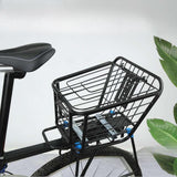 Maxbell Rear Bike Basket Versatile Accessories Black for Electric Bike Travel Riding