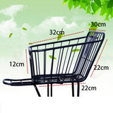 Maxbell Rear Bicycle Storage Basket Metal without Lid Strengthened Frame for Cycling