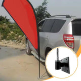 Maxbell Beach Flag Pole Base Iron Wall Mount Base for Backyard Outdoor Road Guidance