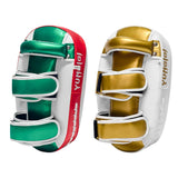 Maxbell Boxing Curved Kick Pad Ergonomic Punching Pad for Muay Thai Fitness Practice red green