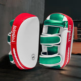 Maxbell Boxing Curved Kick Pad Ergonomic Punching Pad for Muay Thai Fitness Practice red green