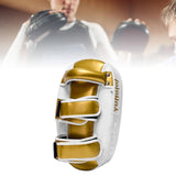 Maxbell Boxing Curved Kick Pad Ergonomic Punching Pad for Muay Thai Fitness Practice white golden