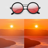 Maxbell Adjustable Sunglasses Fishing Eyewear for Party Favors Travel Outdoor Sports Gradient red