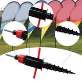 Maxbell Beach Umbrella Base Feather Banner Flag Pole for Sport Decoration Event Lawn