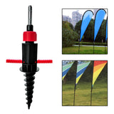 Maxbell Beach Umbrella Base Pole Stand Feather Flag Pole Stake for Park Garden Grass
