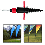 Maxbell Beach Umbrella Base Pole Stand Feather Flag Pole Stake for Park Garden Grass