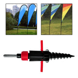 Maxbell Beach Umbrella Base Pole Stand Feather Flag Pole Stake for Park Garden Grass