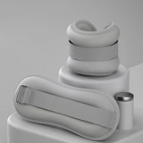 Maxbell 2 Pieces Ankle Weights Workout Leg Weight Straps for Pilates Walking Fitness gray 0.3KG