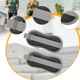 Maxbell 2 Pieces Ankle Weights Workout Leg Weight Straps for Pilates Walking Fitness black 0.3KG