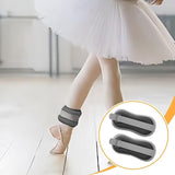 Maxbell 2 Pieces Ankle Weights Workout Leg Weight Straps for Pilates Walking Fitness black 0.75KG