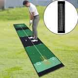 Maxbell Golf Putting Mat Aid Training Home Improving Skills Velvet Mat Game Practice White