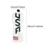 Maxbell Golf Club Cover Anti Scratch Equipment for Women Portable Protection M White Black Text