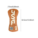 Maxbell Golf Club Cover Anti Scratch Equipment for Women Portable Protection L Khaki White Text