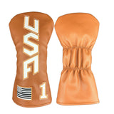 Maxbell Golf Club Cover Anti Scratch Equipment for Women Portable Protection L Khaki White Text