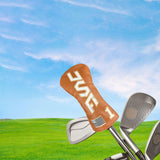 Maxbell Golf Club Cover Anti Scratch Equipment for Women Portable Protection L Khaki White Text