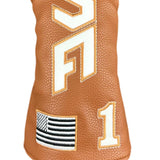 Maxbell Golf Club Cover Anti Scratch Equipment for Women Portable Protection L Khaki White Text