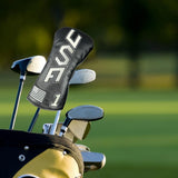 Maxbell Golf Club Cover Anti Scratch Equipment for Women Portable Protection L Black White Text