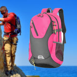 Maxbell Outdoor Hiking Backpack 40L Climbing Backpack for Backpacking Riding Outdoor Rose Red