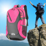 Maxbell Outdoor Hiking Backpack 40L Climbing Backpack for Backpacking Riding Outdoor Rose Red
