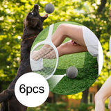 Maxbell 6x Tennis Balls 2.56" Dia Training Balls for Activities Sports Entertainment Grey