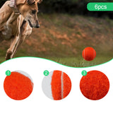 Maxbell 6x Tennis Balls 2.56" Dia Training Balls for Activities Sports Entertainment Orange