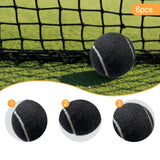 Maxbell 6x Tennis Balls 2.56" Dia Training Balls for Activities Sports Entertainment Black