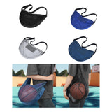 Maxbell Basketball Carrier Bag Carrying with Pocket Ball Bag Mesh for Soccer Outdoor Black