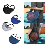 Maxbell Basketball Carrier Bag Carrying with Pocket Ball Bag Mesh for Soccer Outdoor Black