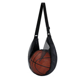 Maxbell Basketball Carrier Bag Carrying with Pocket Ball Bag Mesh for Soccer Outdoor Black