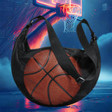 Maxbell Basketball Carrier Bag Carrying with Pocket Ball Bag Mesh for Soccer Outdoor Black