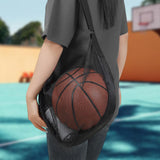 Maxbell Basketball Carrier Bag Carrying with Pocket Ball Bag Mesh for Soccer Outdoor Black